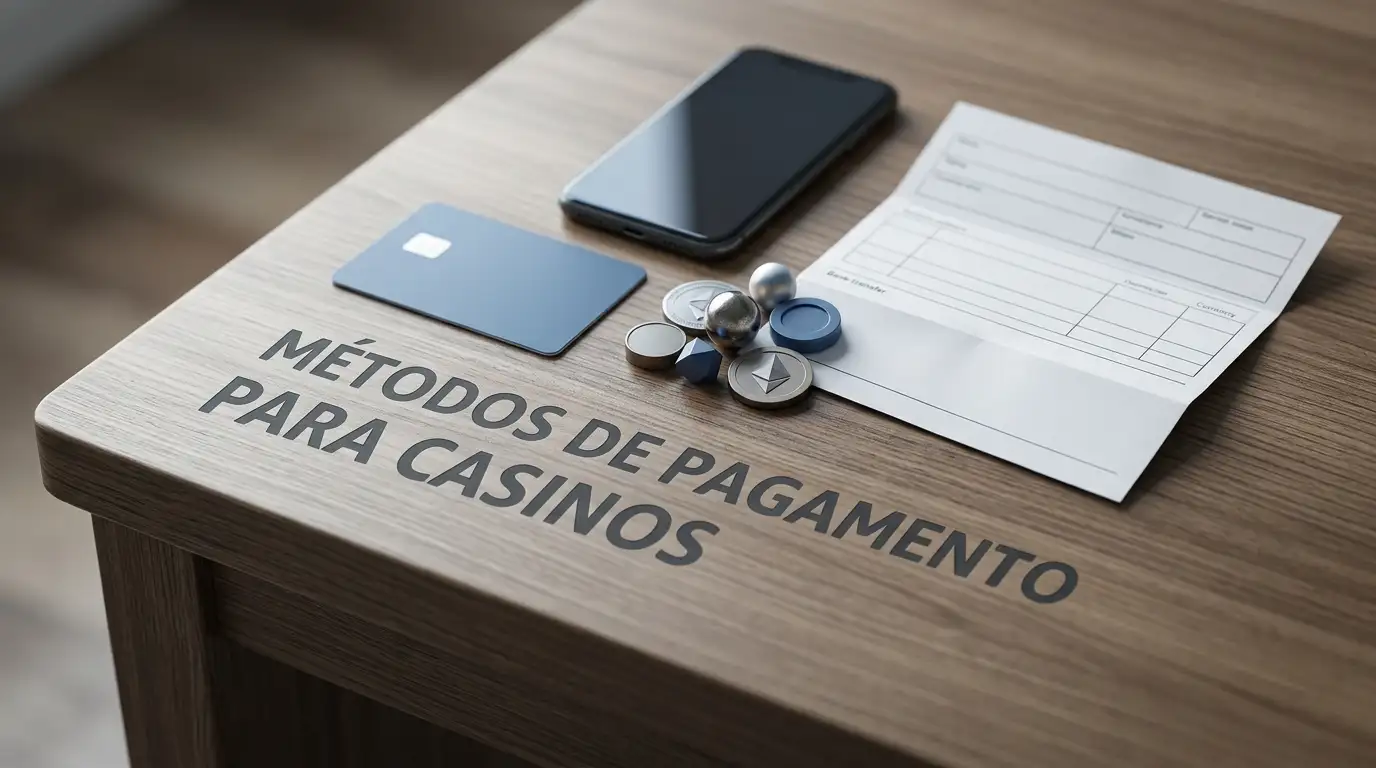 Cartão bancário, telemóvel e símbolos abstratos de criptomoedas sobre uma secretária